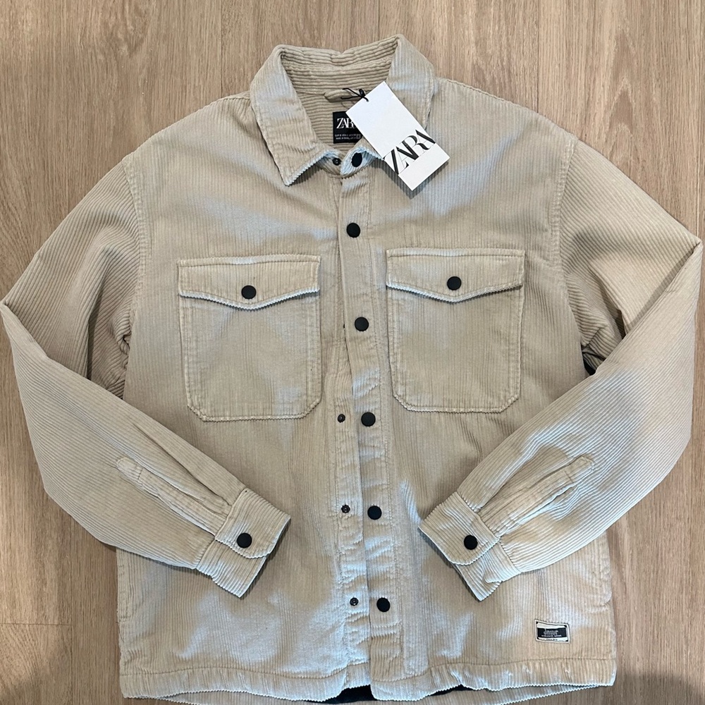 Zara Tan Lightweight Shirt Jacket. Perfect condition. Never worn.